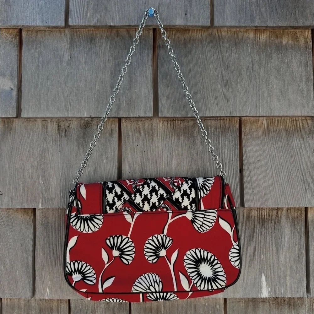 Vera Bradley Red and Black Floral Purse - Picture 2 of 4